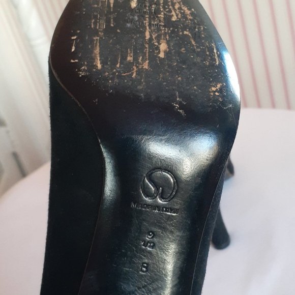 St. John Black Ankle Boots with Gold Accent - Picture 7 of 15